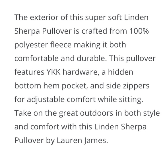 Lauren James Co. Linden Sherpa Pullover size Laege - Picture 12 of 13